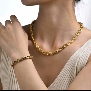 18k gold plated stainless steel necklace